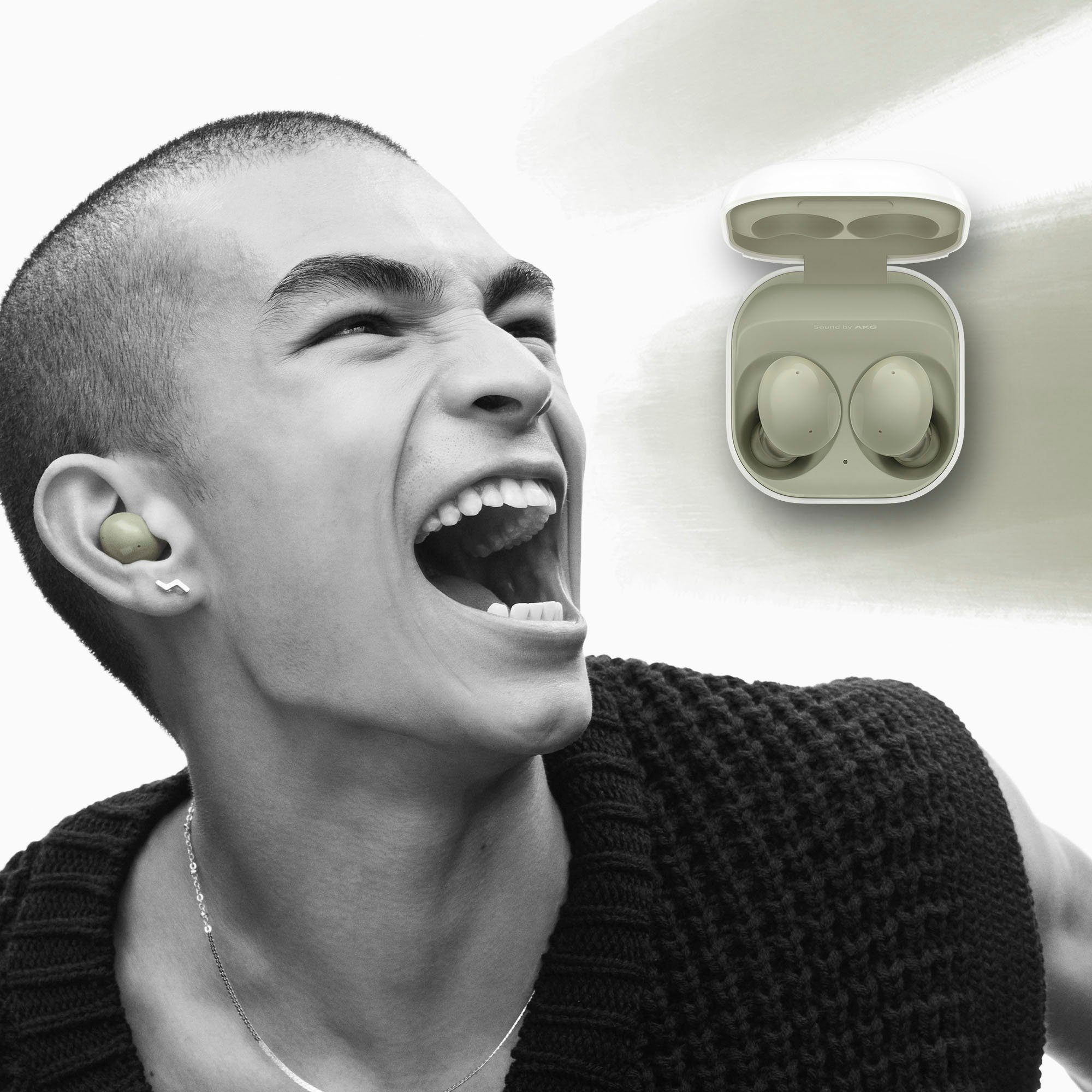Samsung Galaxy Buds2 Olive (ANC), Bluetooth) Cancelling (Active In-Ear-Kopfhörer Noise