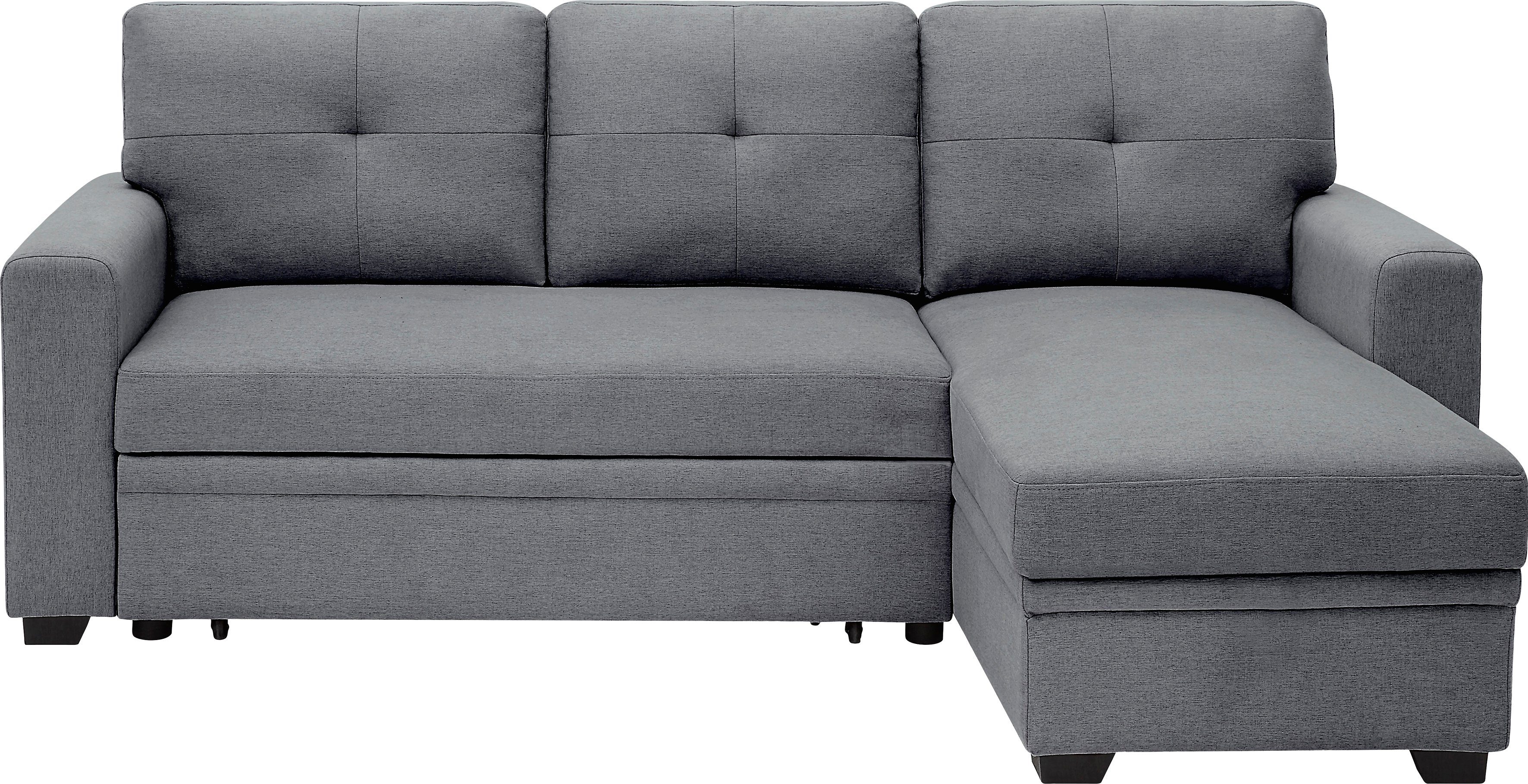 ATLANTIC home collection Ecksofa Gerrit L-Form, B: 216 cm, mit Bettfunktion & Bettkasten