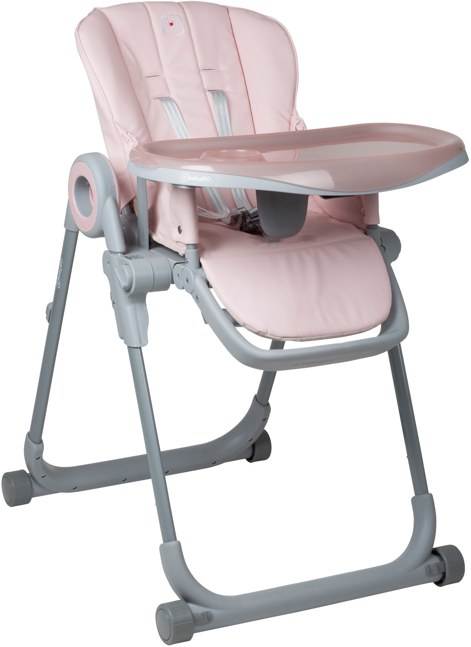 pink, Hochstuhl BabyGo zusammenklappbar Divan, platzsparend