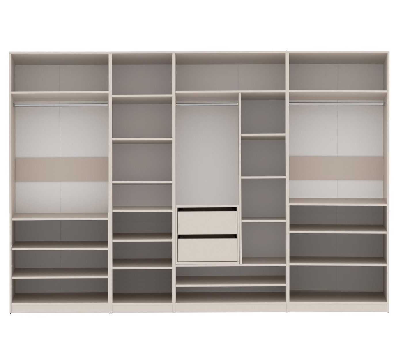 Schrank-Set TRES SET Q offener Mehrzweckschrank begehbarer Kleiderschrank