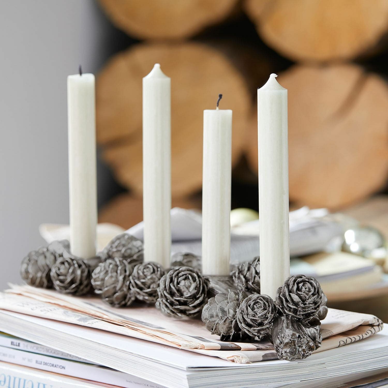 Mirabeau Kerzenständer Kerzenhalter Arasta silber
