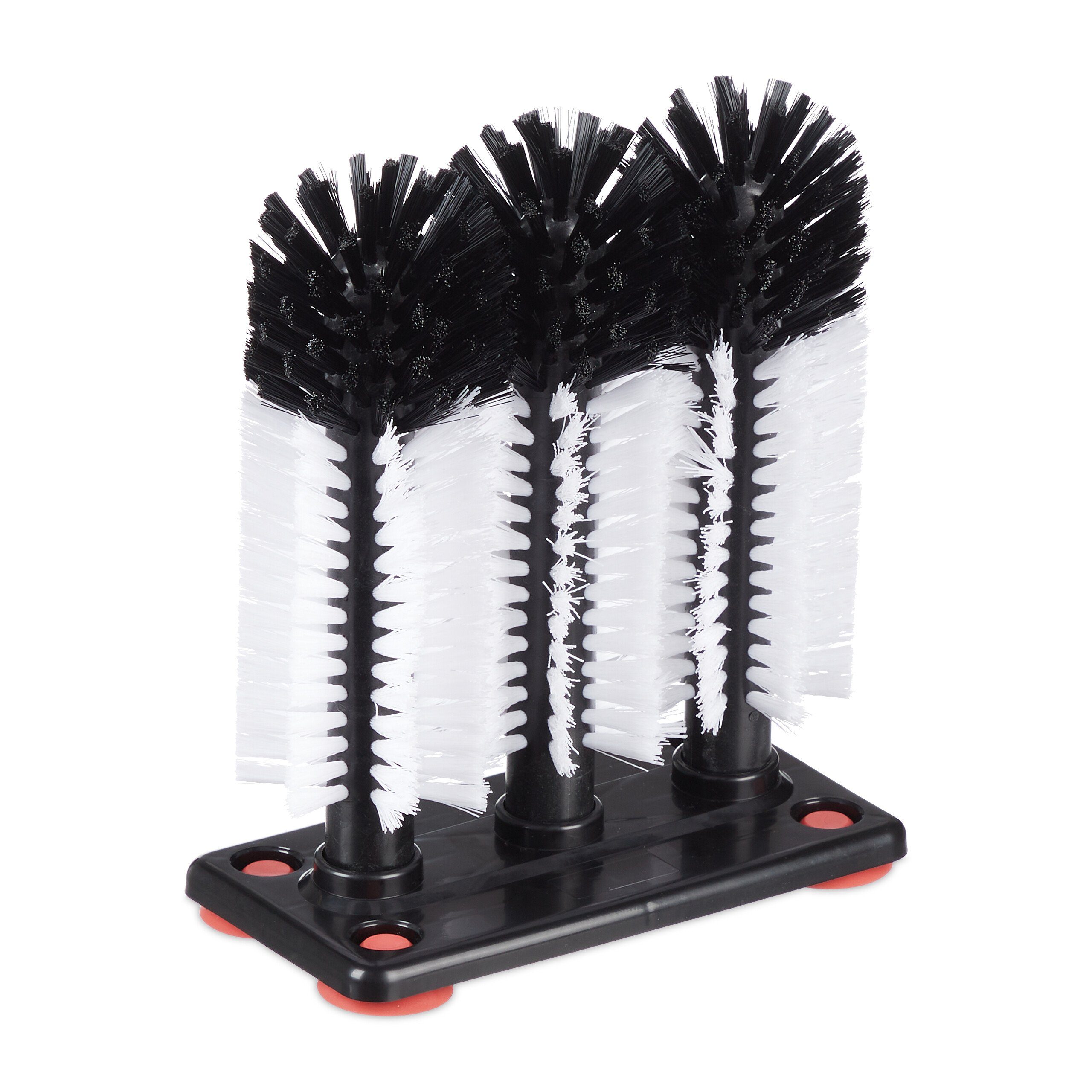 relaxdays Reinigungsbürsten-Set 3er Gläserspülbürste