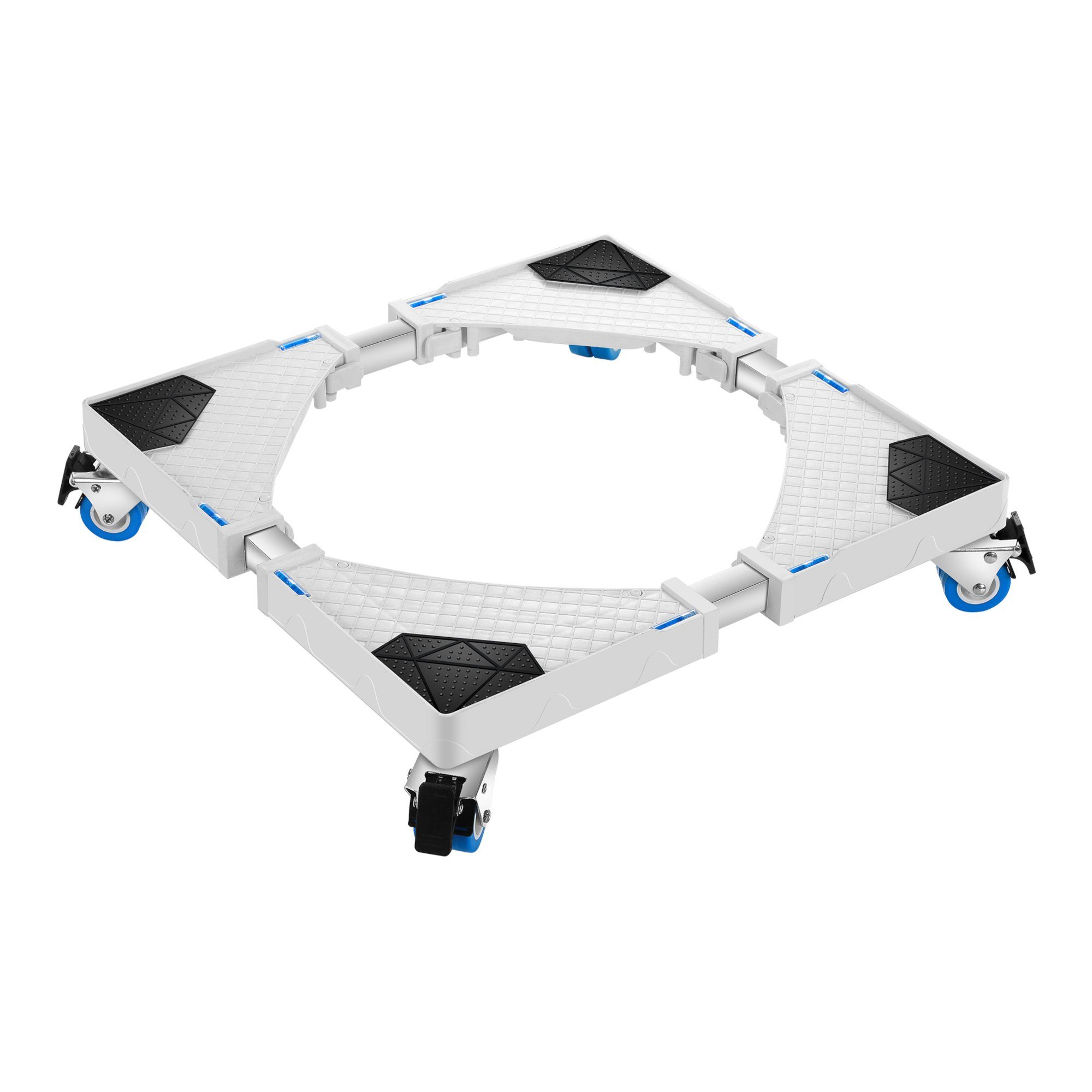 »Zaberfeld« 4 Rollen Edelstahl Waschmaschinen-Sockel en.casa Waschmaschinenuntergestell, Weiß 300kg max.
