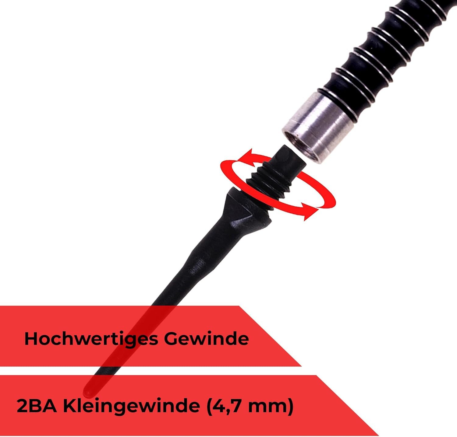 Winsport Dartpfeil Karella Profi Dartspitzen Keypoint, 2BA Gewinde, 1000 Stück, schwarz – Bild 4 von 5