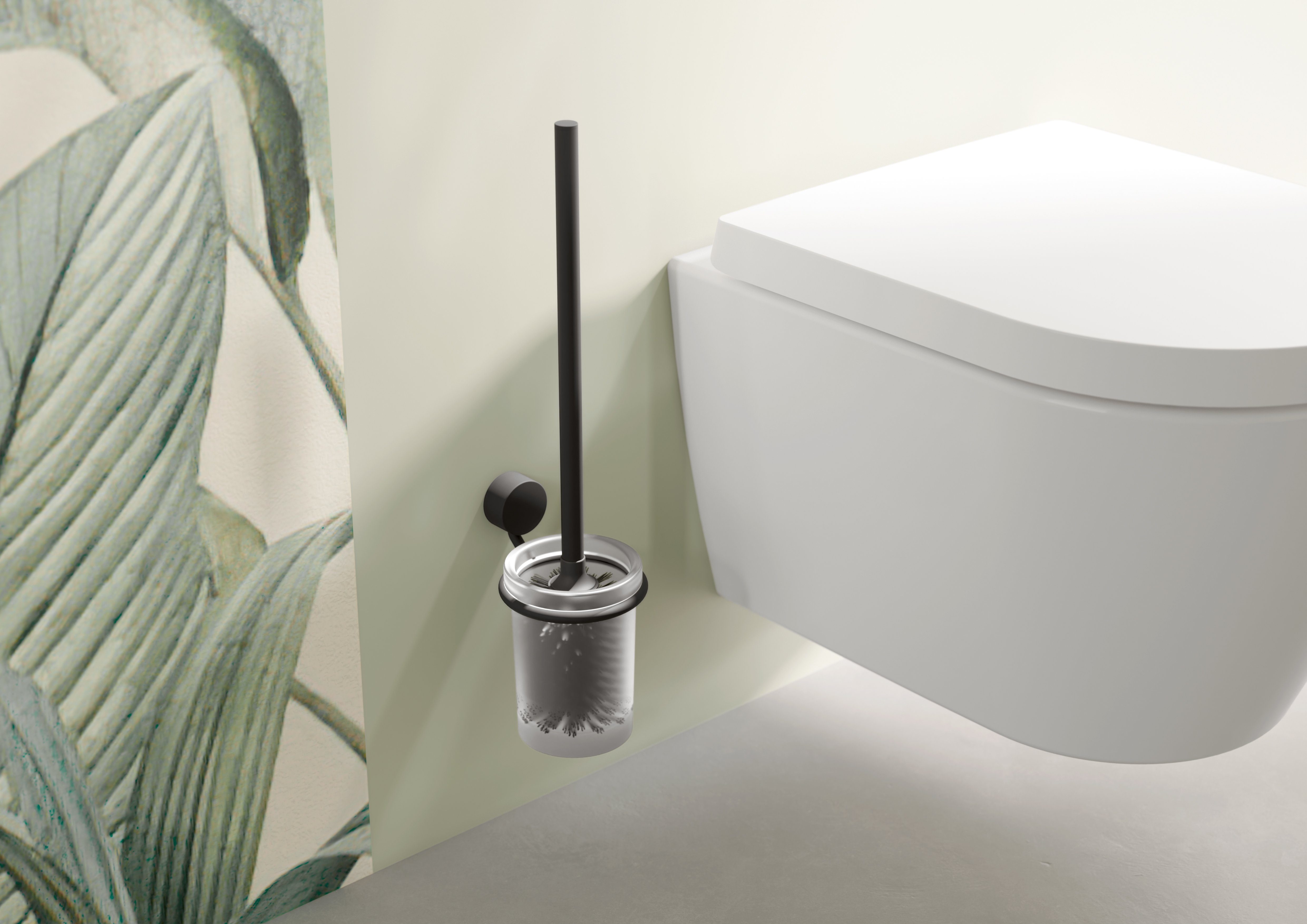 HEWI WC-Reinigungsbürste Toilettenbürste HEWI schwarz WC-Bürstengarnitur matt, 815 System mit