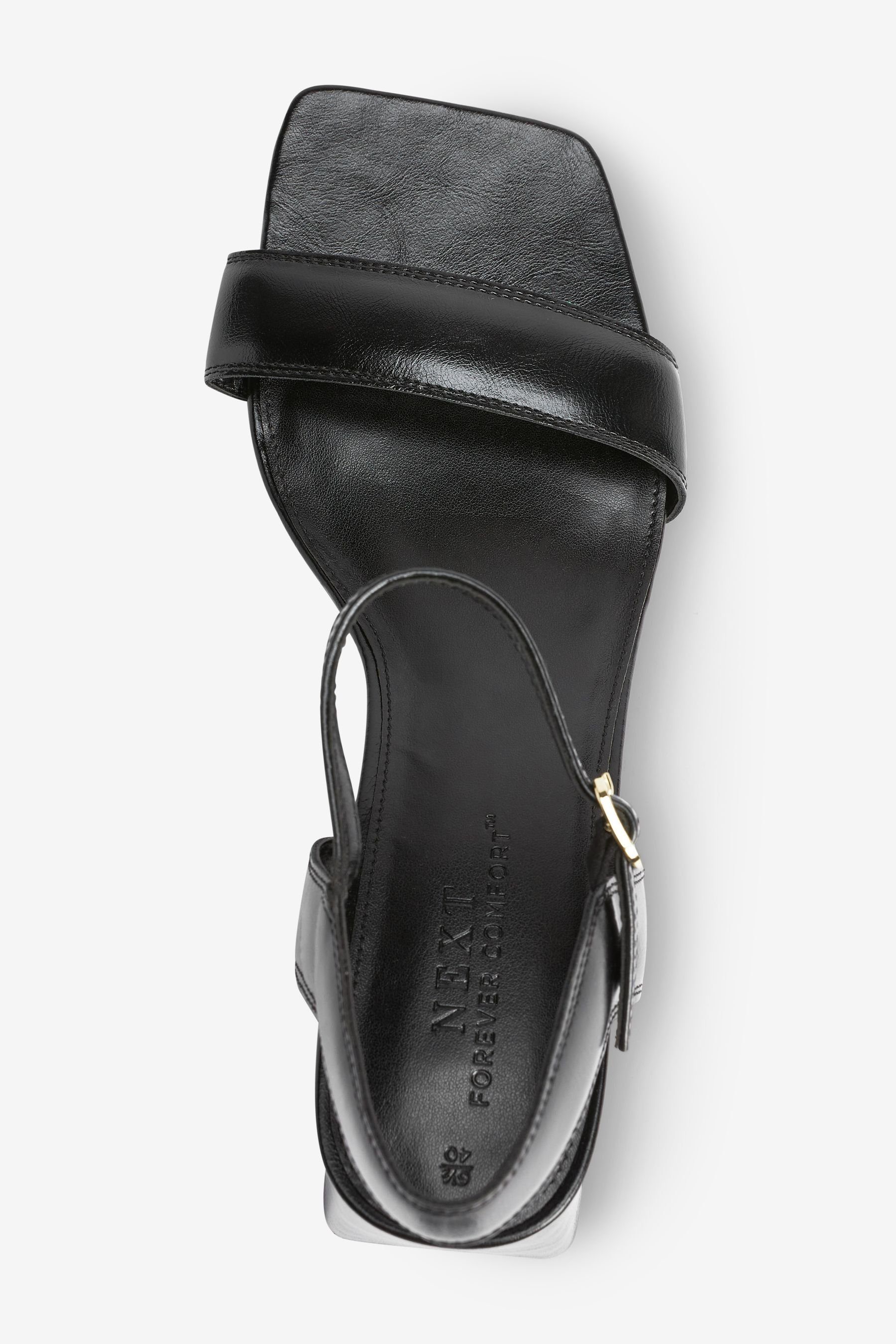 Next Forever Comfort Schlichte Sandalen mit Blockabsatz Sandalette (1-tlg) Black