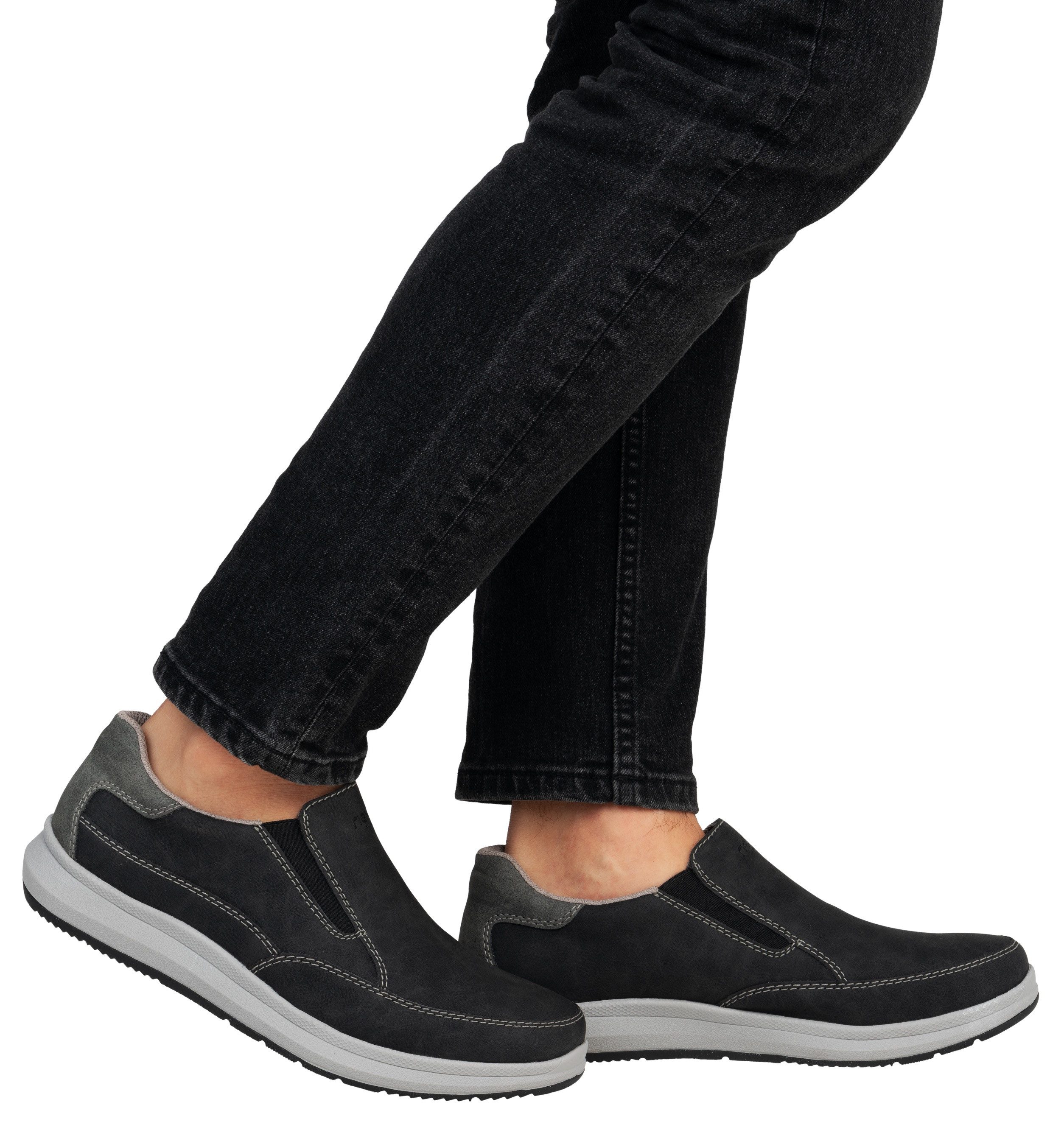 Rieker Slipper, Slip-on-Sneaker, Halbschuh, Loafer, Freizeitschuh mit Gummizug