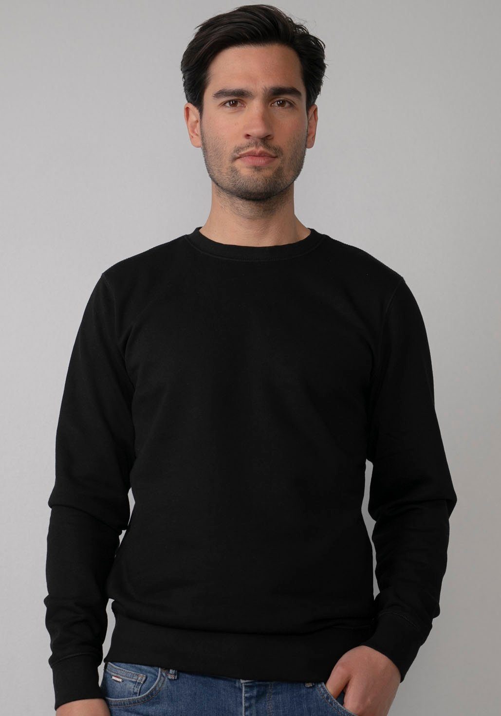 Petrol Industries Sweatshirt mit schwarz Rundhalsausschnitt