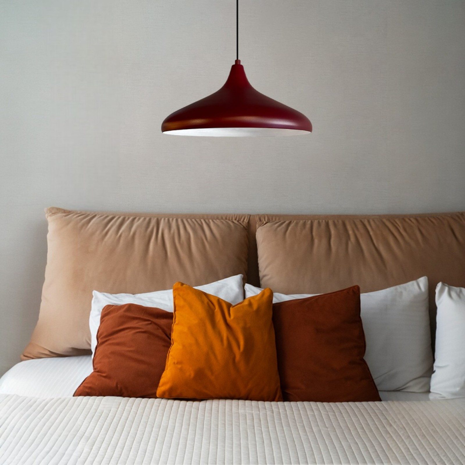 Bamyum Pendelleuchte Bamyum Pendelleuchte Durchmesser 35 cm E27 Metall Moderne Lampe, ohne Leuchtmittel