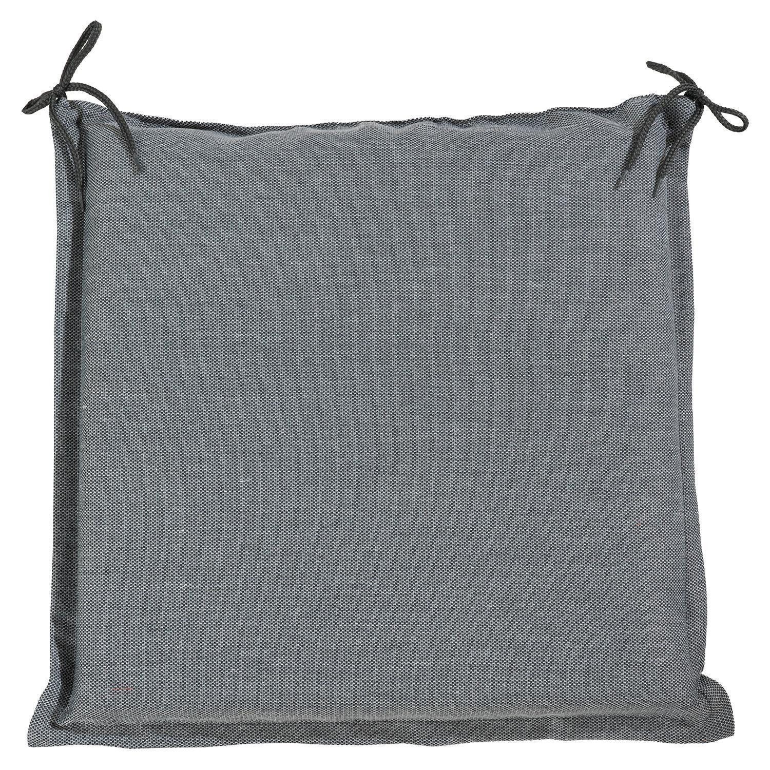 GO-DE Sitzauflage NITTKA, 45 x 47 cm, Hellgrau, Polyester, (1 St), mit Bindekordel