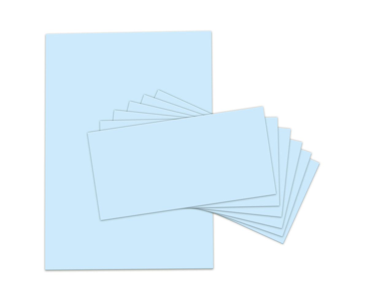 JUNAPACK Briefpapier Set mit Umschlägen blau Briefbogen Papier für Briefe Firmenpost, A4 Briefpapier & Briefumschläge ohne Fenster – hochwertig