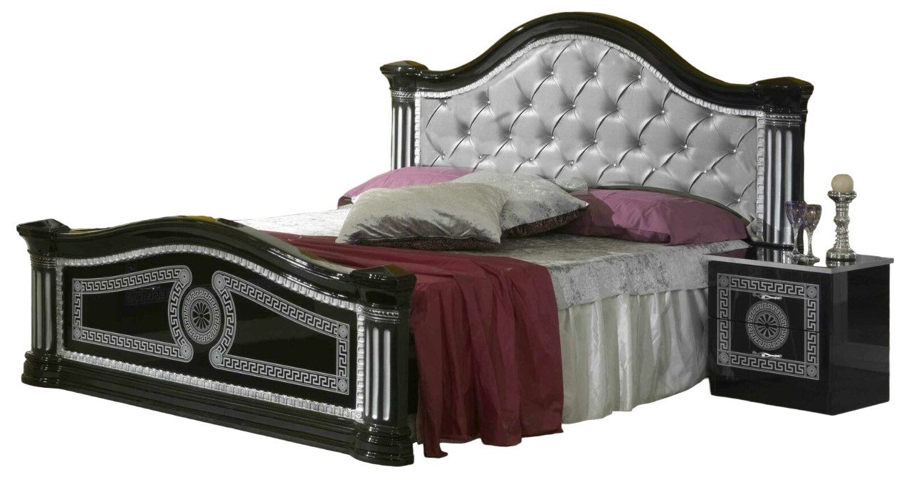 JVmoebel Schlafzimmer-Set Bett 2x Nachttisch 3tlg. Schlafzimmer Set Schlafzimmer Chesterfield, Made in Europa