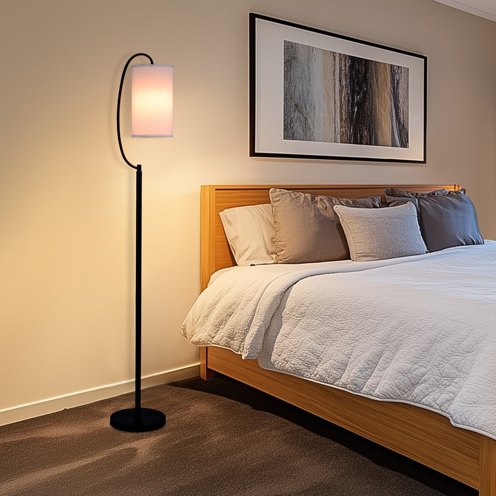 STANBOW Stehlampe Stehleuchten LED E27,Bogenlampe, Lampenschirm Stehlampen, günstig online kaufen