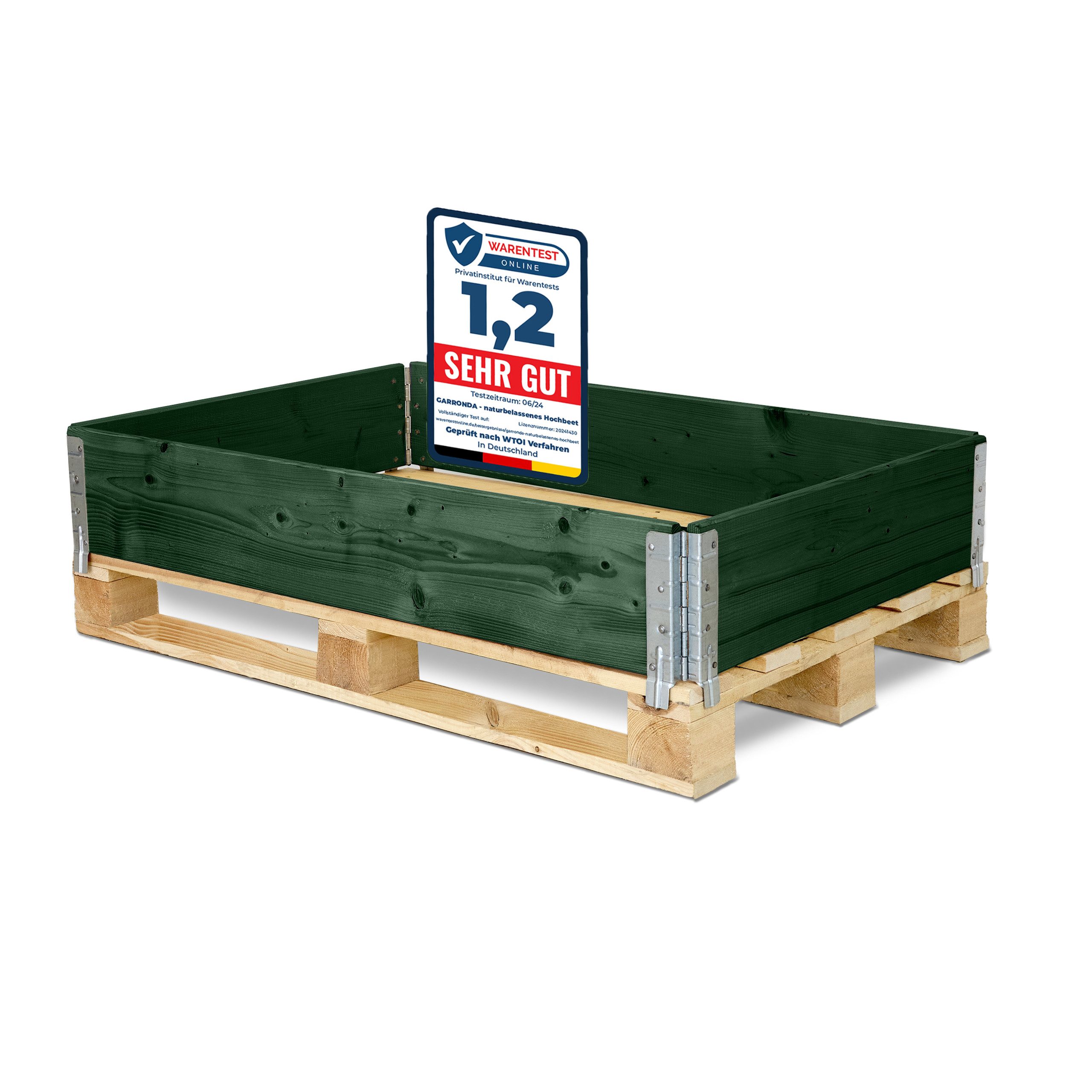Garronda Auflagenbox Holzaufsatzrahmen für Palette Holzkiste (ohne Palette) GD-0096 (1 St)