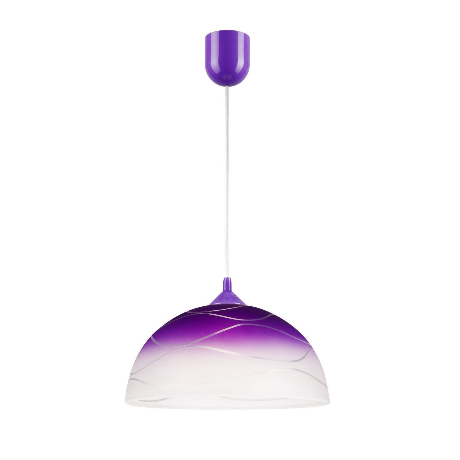 Licht-Erlebnisse Pendelleuchte ADANIA, ohne Leuchtmittel, Pendelleuchte Küche Lila rund retro Hängelampe Esstisch Lampe