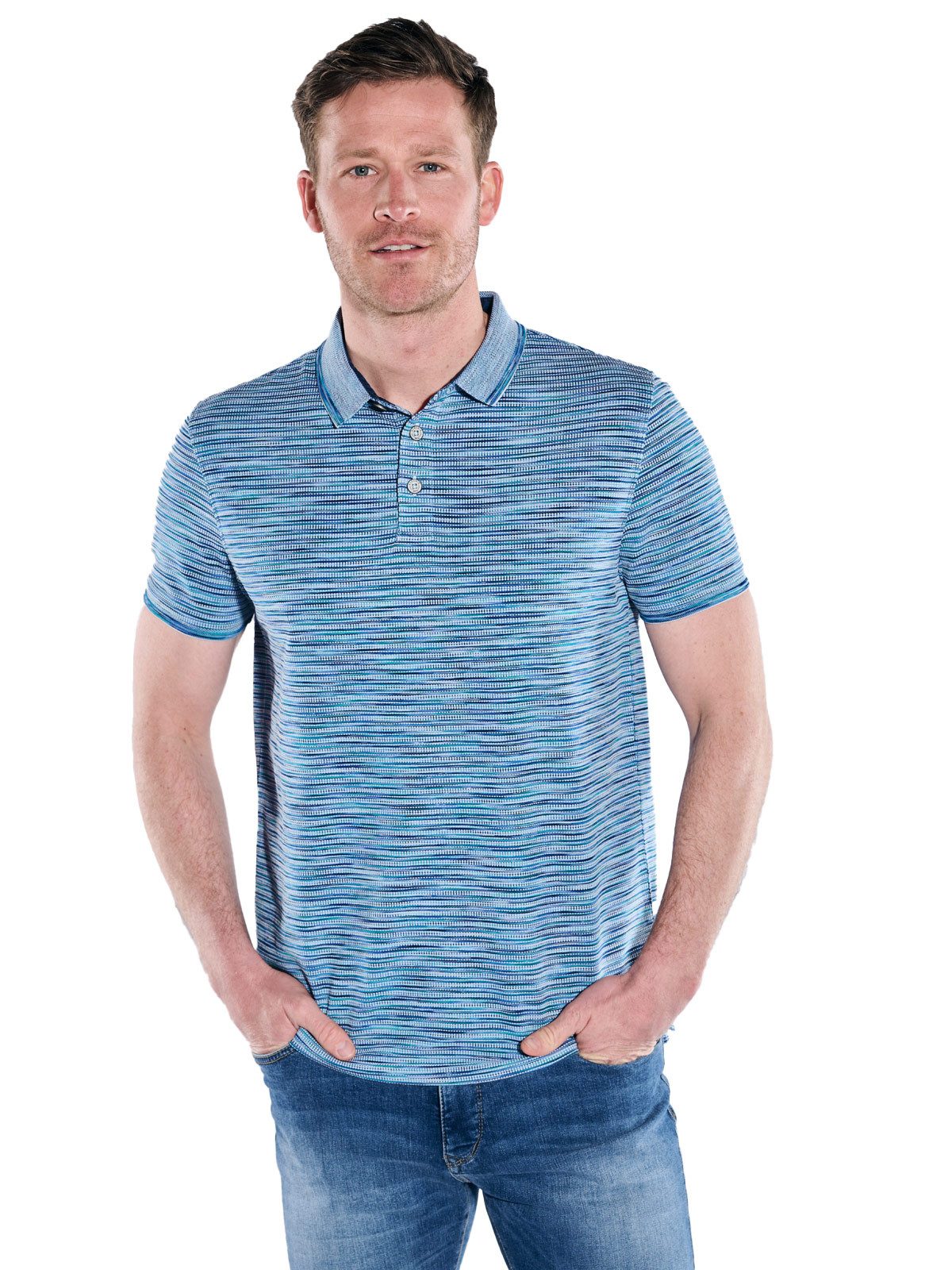 Poloshirt Polo-Shirt meliert