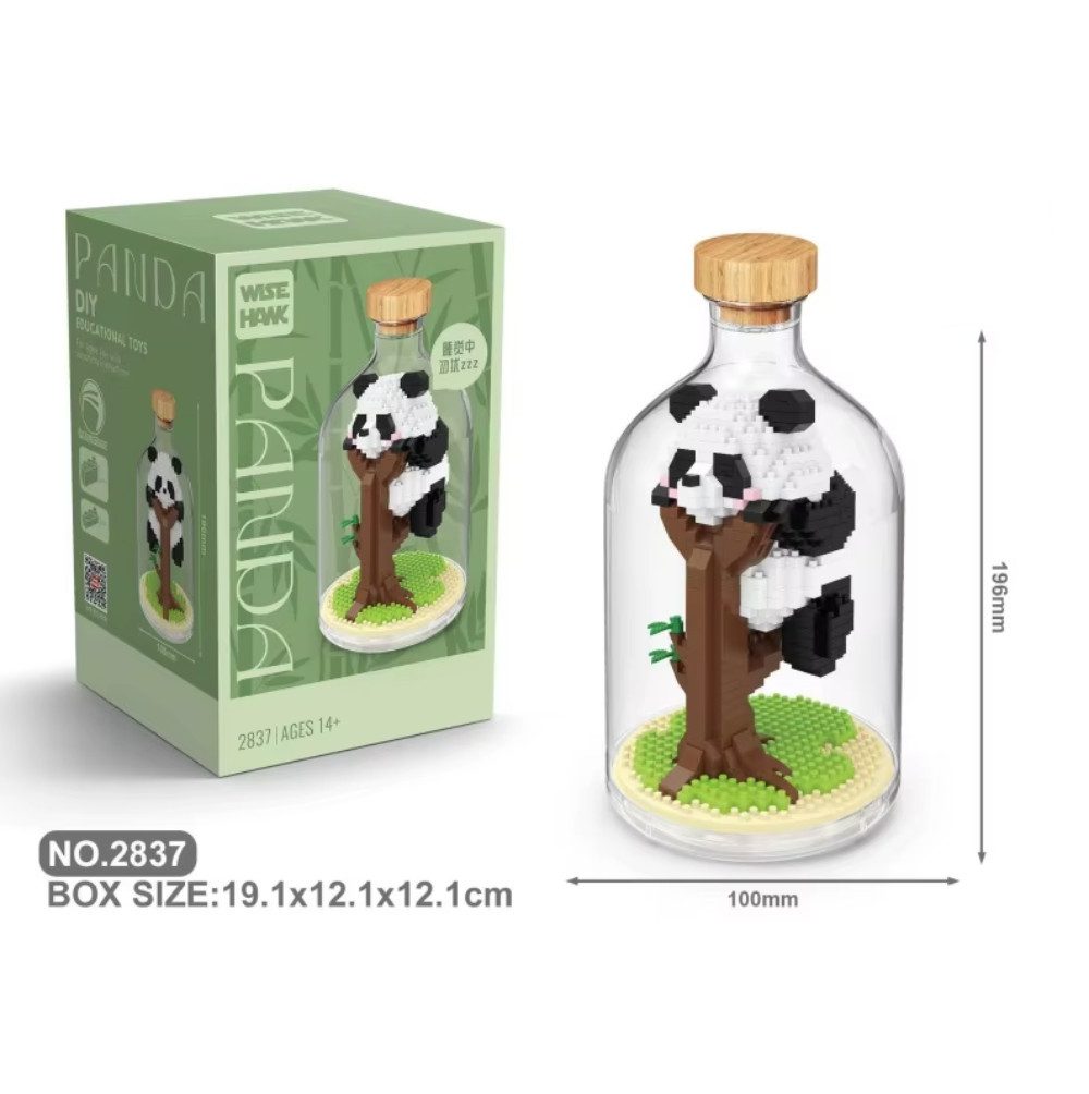 Tinisu Panda Bausteine Modell Figur Klemmbausteine Flasche Micro-Bricks Konstruktions-Spielset