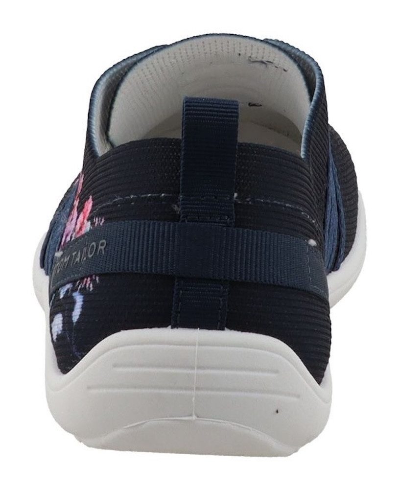 TOM TAILOR Patty Slip-On Sneaker Freizeitschuh, Halbschuh, Slipper mit hübschen Blütendrucken