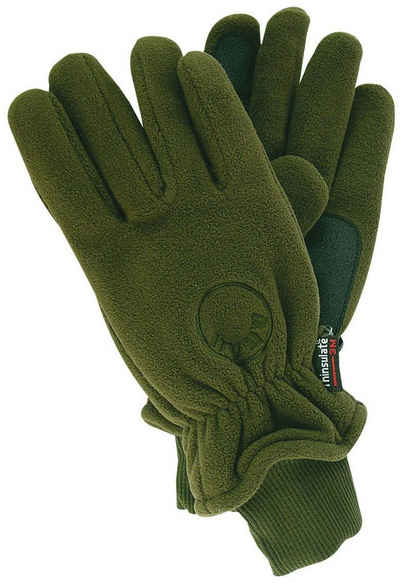 AKAH Fleecehandschuhe Fleecehandschuhe oliv grün Jagdhandschuhe mit Schießfinger von Oefele