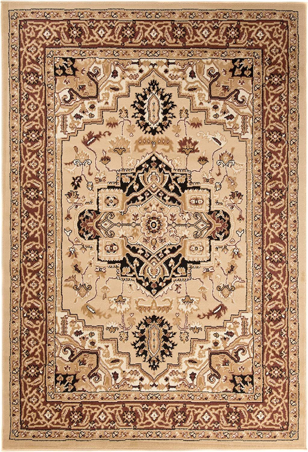 Mazovia Orientteppich DY-EUFRAT-Q011A-BLACK, 80x150, Orientalisch, Blumenmu günstig online kaufen