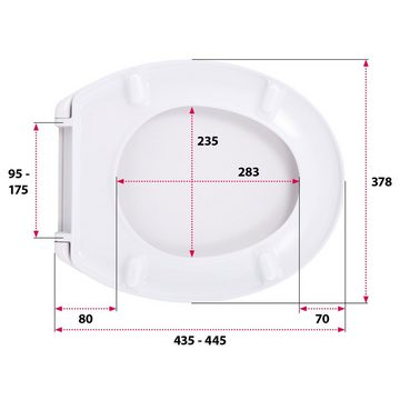 aquaSu WC-Sitz Basic, Duroplast, Absenkautomatik, Belastbar 200 kg, oval, Take-Off, 409193