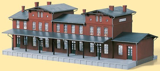 Image of Auhagen Modelleisenbahn-Gebäude »Bahnhof Neupreußen«, Spur H0, Made in Germany