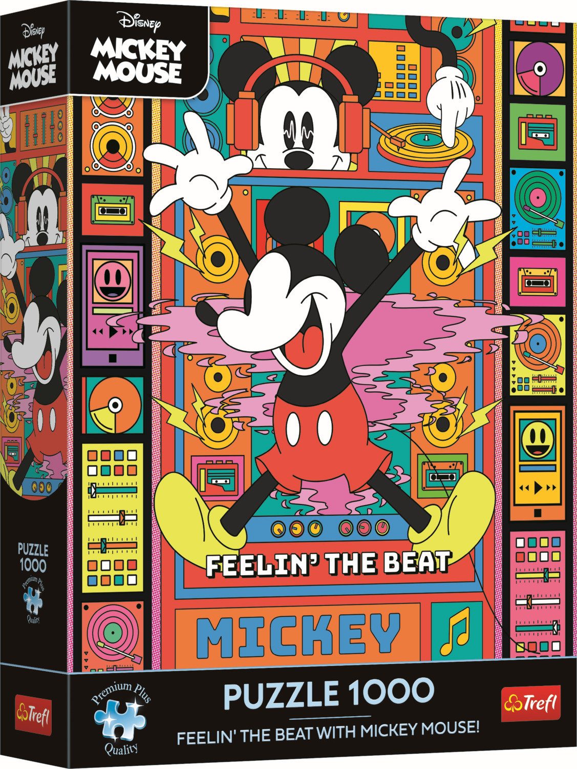 Trefl Puzzle Trefl, Fühle den Beat mit Micky Maus, 1000 Teile Premium Plus Puzzle, 1000 Puzzleteile