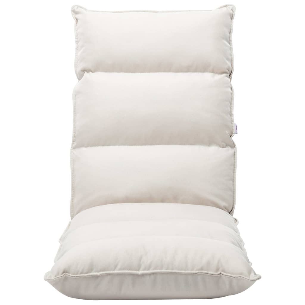 vidaXL Bodenkissen Bodenstuhl Faltbar Creme Stoff günstig online kaufen