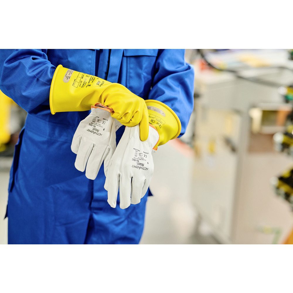 ANSELL Arbeitshandschuhe Ansell ActivArmr RIG011Y120 Naturlatex Elektrikerhandschuh Größe (Hand