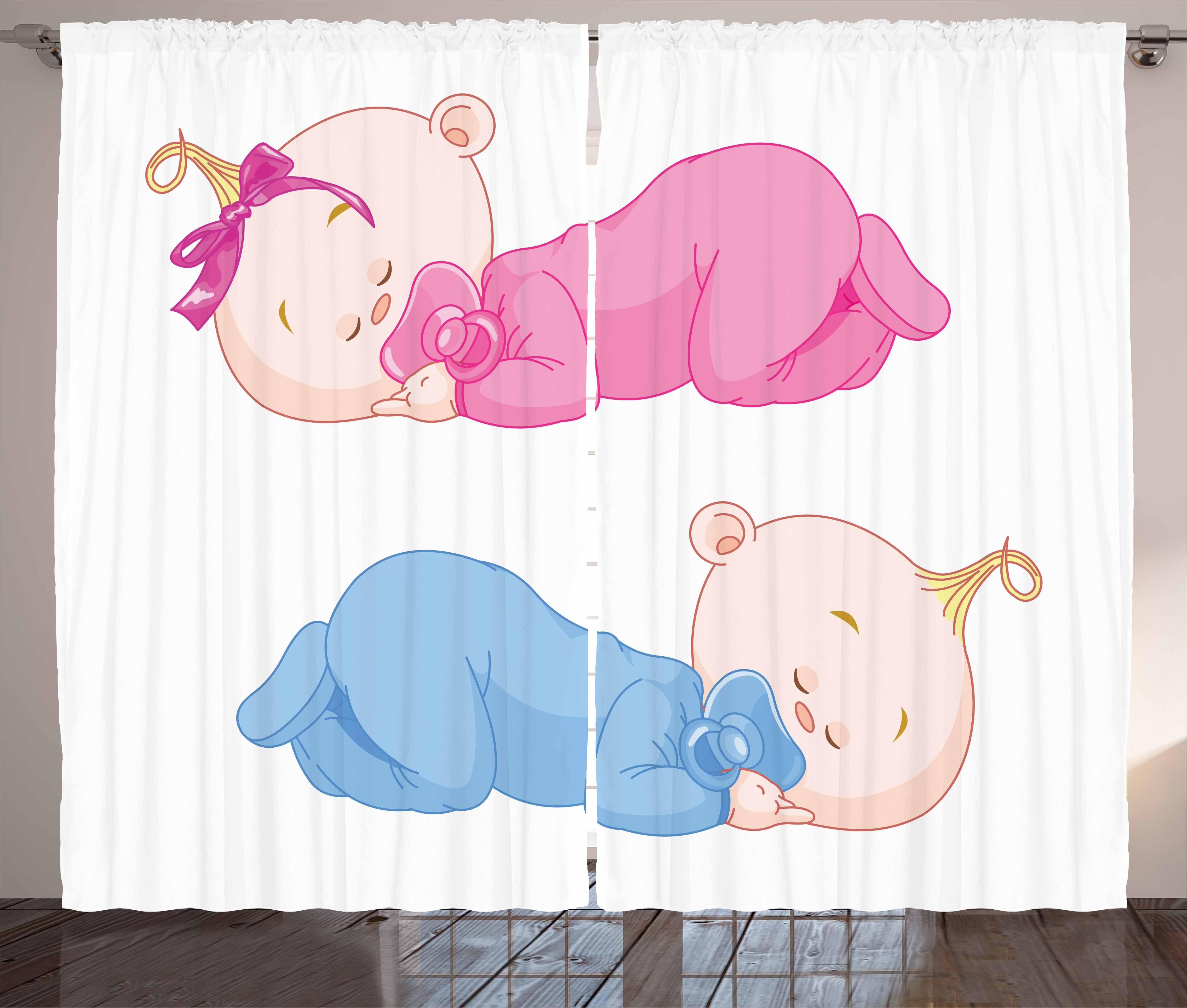 Baby Gardine Haken, Twins und Abakuhaus, Asleep Schlaufen Kräuselband mit Charming Schlafzimmer Vorhang 2