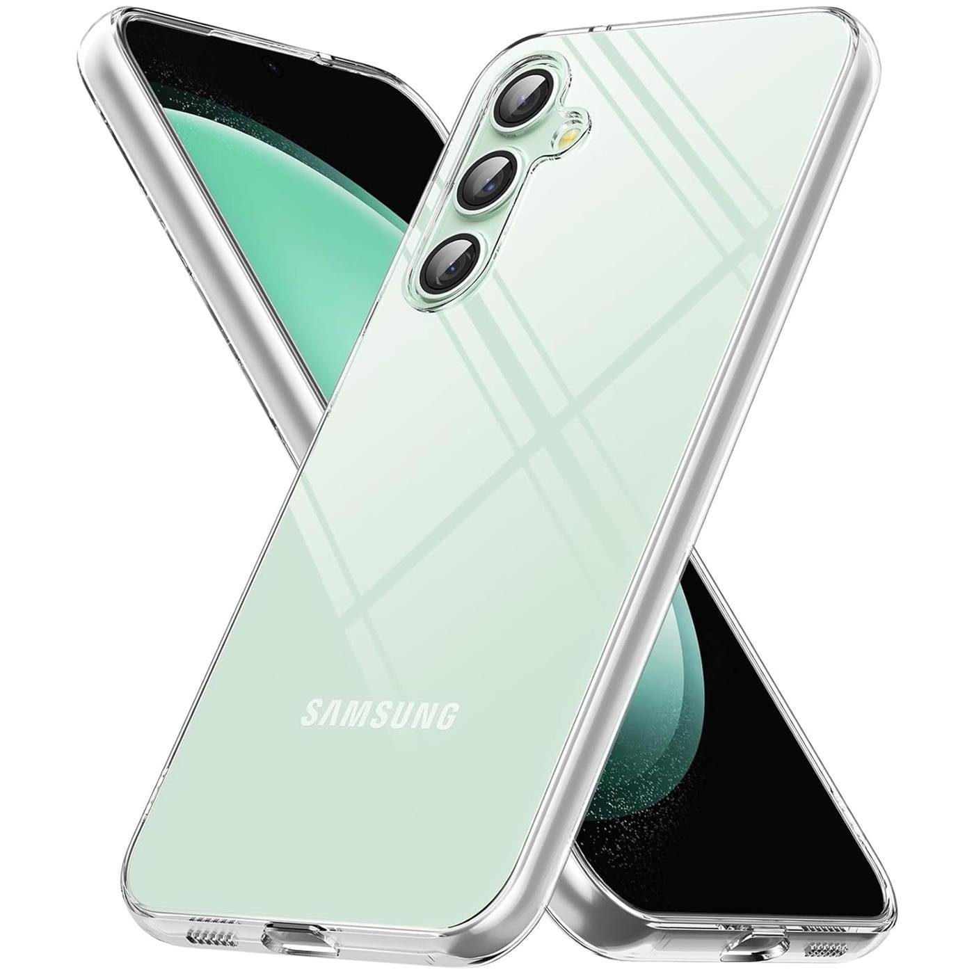 CoolGadget Handyhülle Silikon Handy Hülle Slim für Samsung Galaxy S23 FE 6,4 Zoll, dünne TPU Schutzhülle Case in transparent / durchsichtig