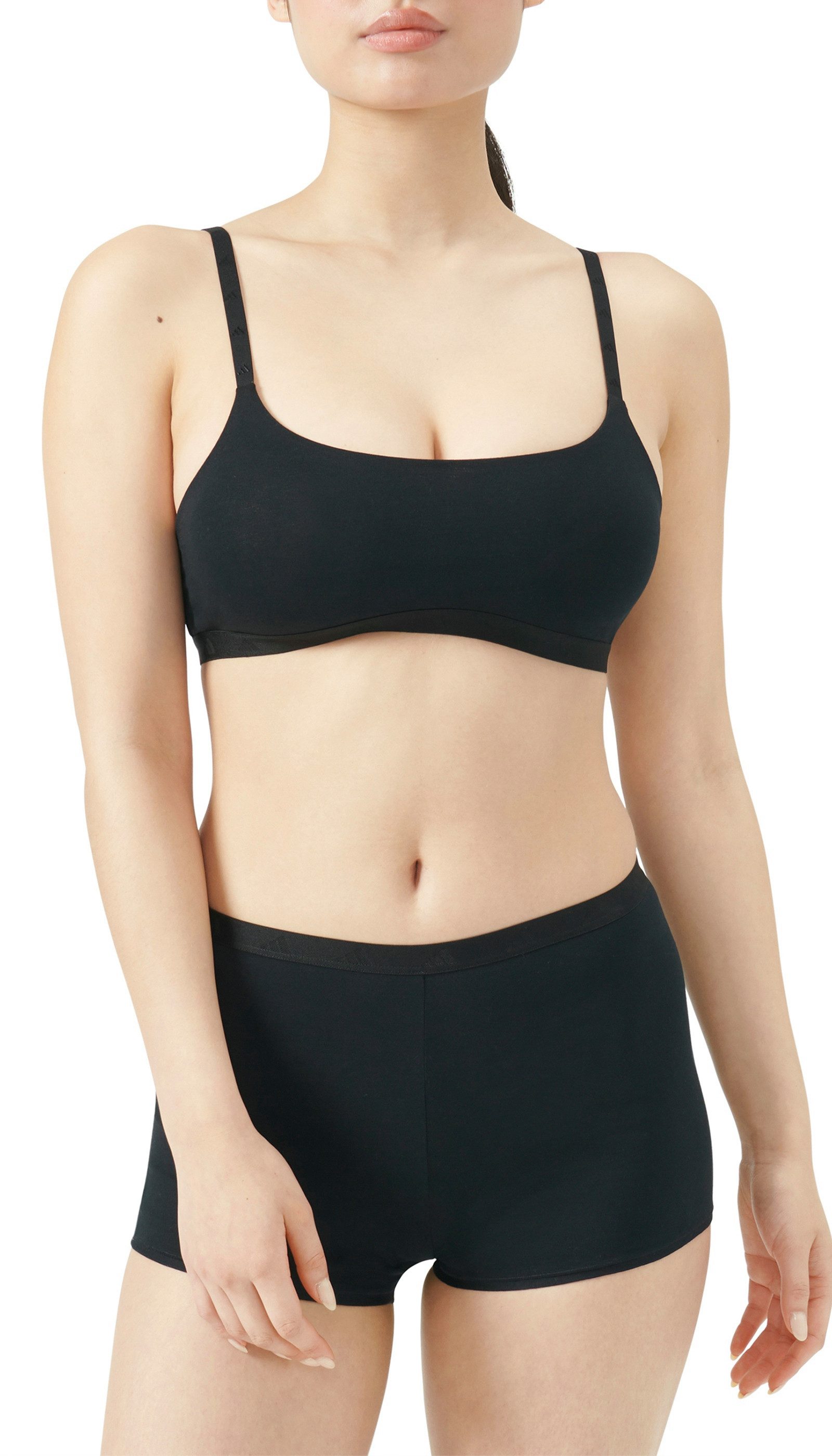 adidas Sportswear Bralette-BH Active Essentials Cotton mit verstellbaren Trägern und herausnehmbaren Pads