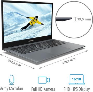 Medion® E16423 40,6 cm Notebook (Intel, Intel UHD, 512 GB SSD, mit IPS Technologie für klare Integrierte Webcam,Slim Bezel,Bluetooth)