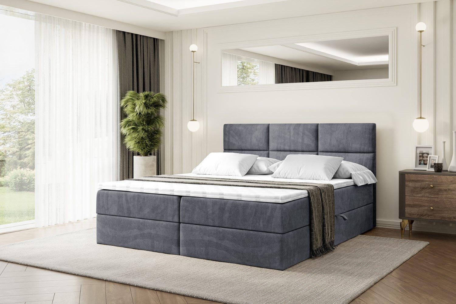 ALTDECOR Boxbett OHIO (Multipocket-Matratze H4, H3 günstig online kaufen