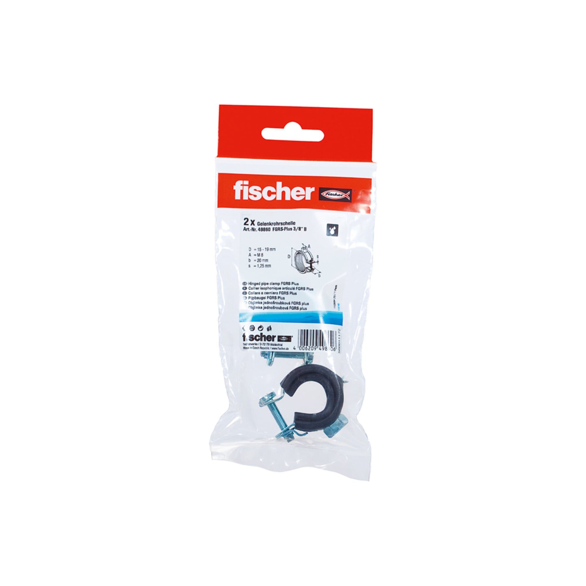 fischer Rohrschelle fischer Gelenkrohrschelle FGRS Plus 3/8" B (2) 10 Stk