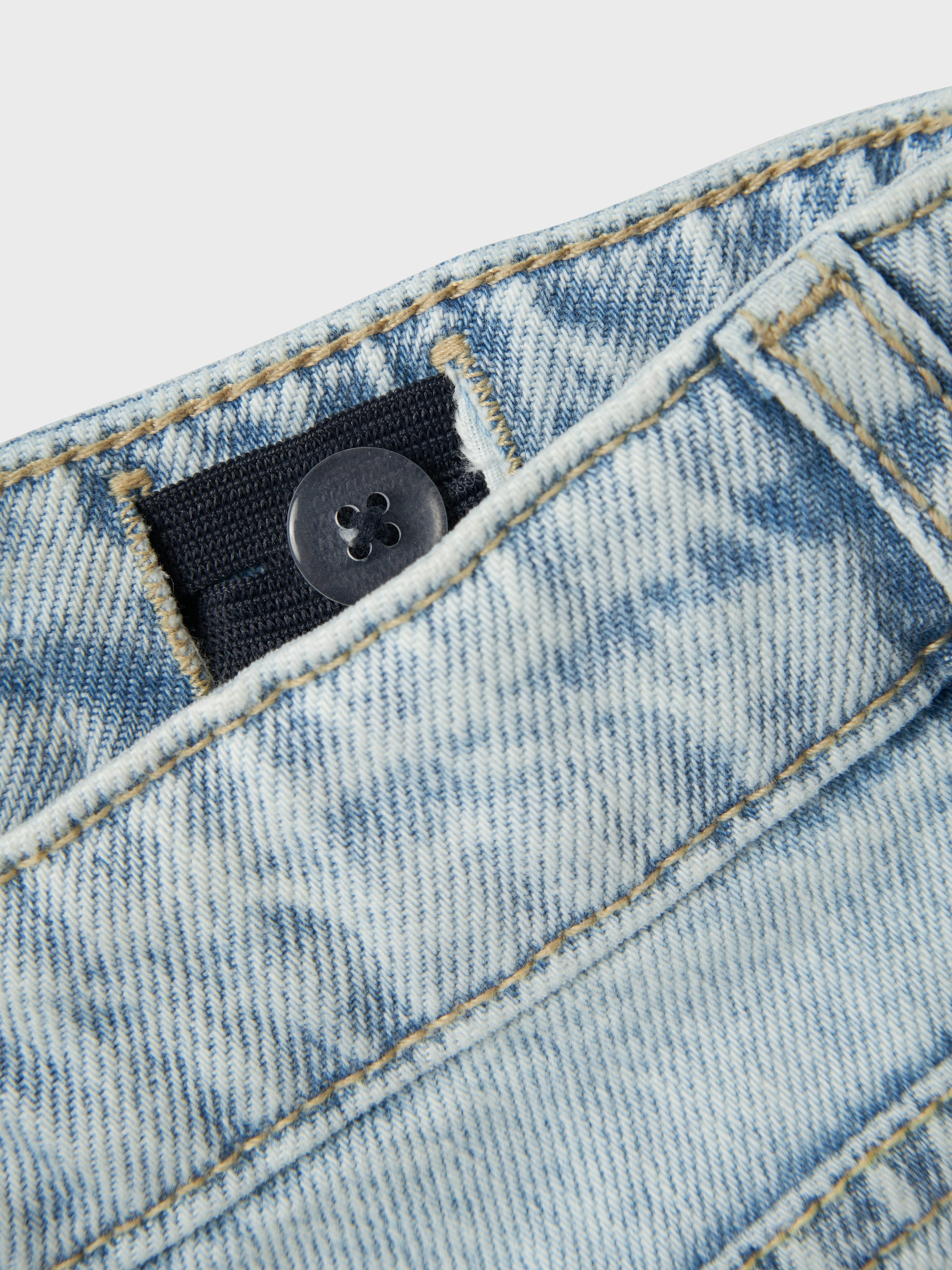 Name It Straight-Jeans NKMRYAN – Jeans mit geradem Bein, strapazierfähig unifarben, casual, straight fit, Denim/Jeans