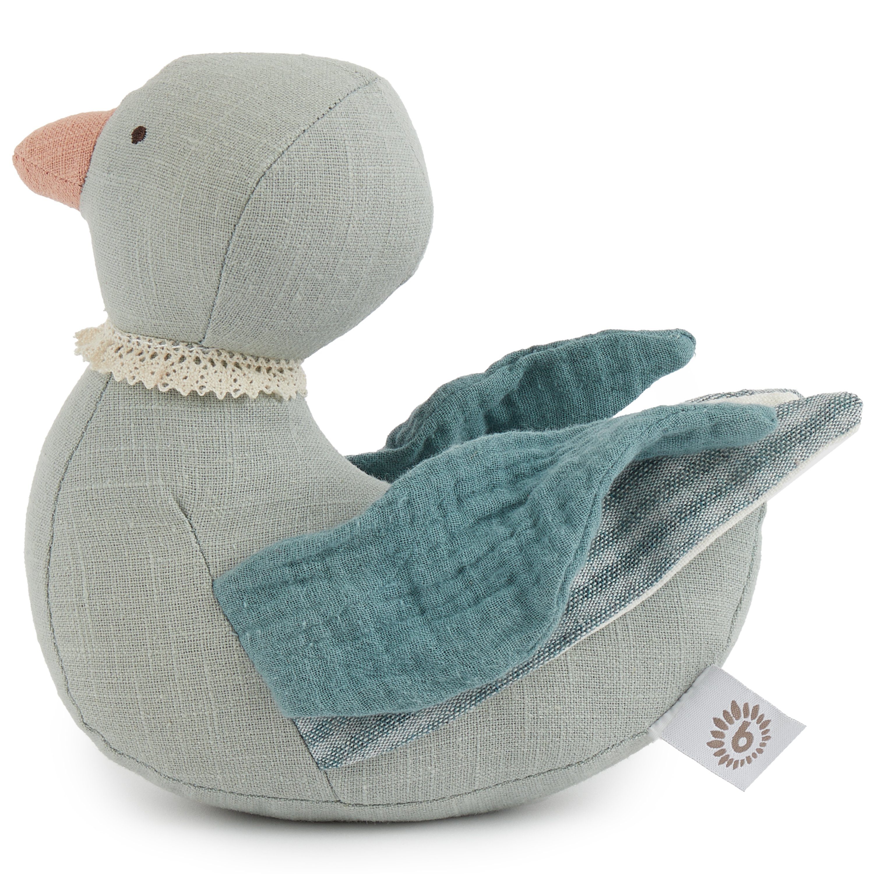 BIECO Plüschfigur Bieco Enten Kuscheltier 20 cm Leinen & Baumwoll Kuscheltier Baby