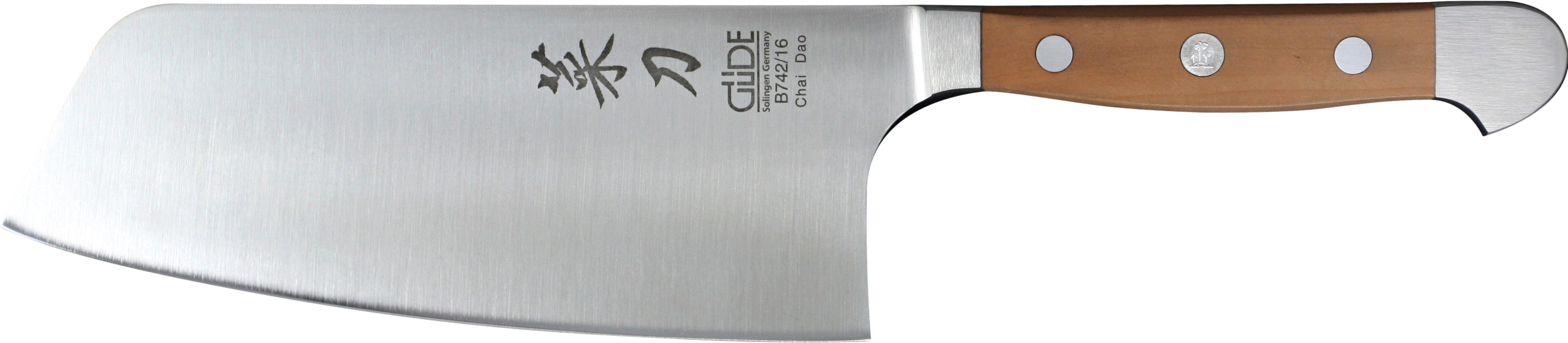 Güde Messer Solingen Kochmesser Güde Alpha Chai Dao 16cm, Birnenholz