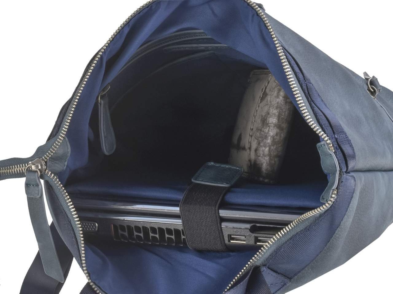 HANNI Damenrucksack mit Notebookfach, Dasch, Greenburry Freizeitrucksack Mad'l Daypack Tagesrucksack, 35x38cm petrol