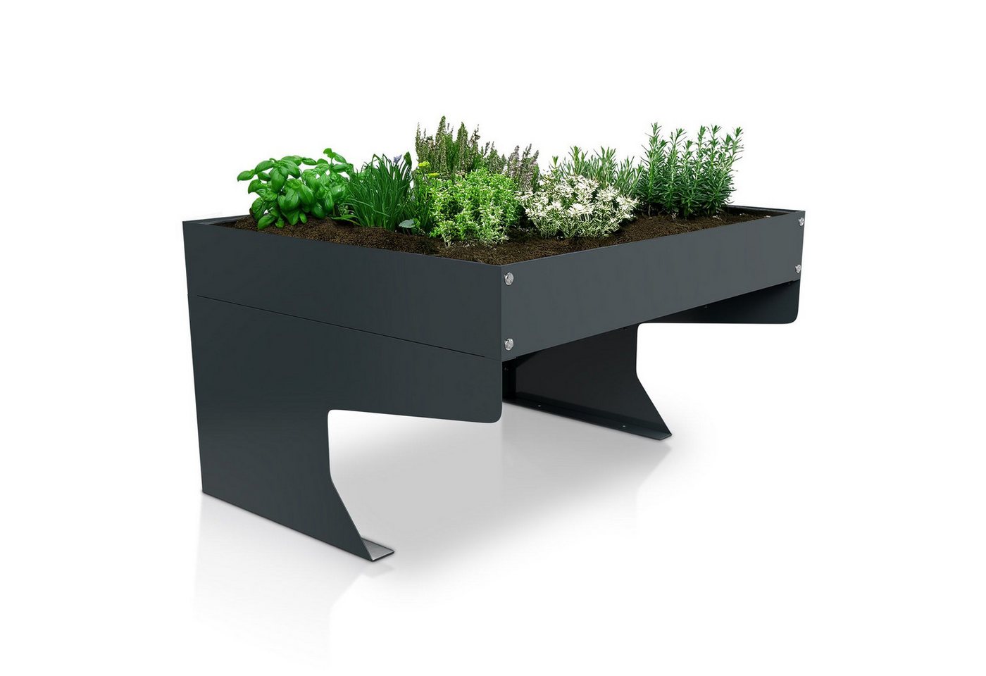 Juskys Mähroboter-Garage, BxTxH: 60x70x37 cm, für Garten, mit Pflanzkasten, Schutz vor Witterung, verzinkter Stahl, langlebig grau Juskys Mähroboter-Garage, BxTxH: 60x70x37 cm, für Garten, mit Pflanzkasten, Schutz vor Witterung, verzinkter Stahl, langlebig grau