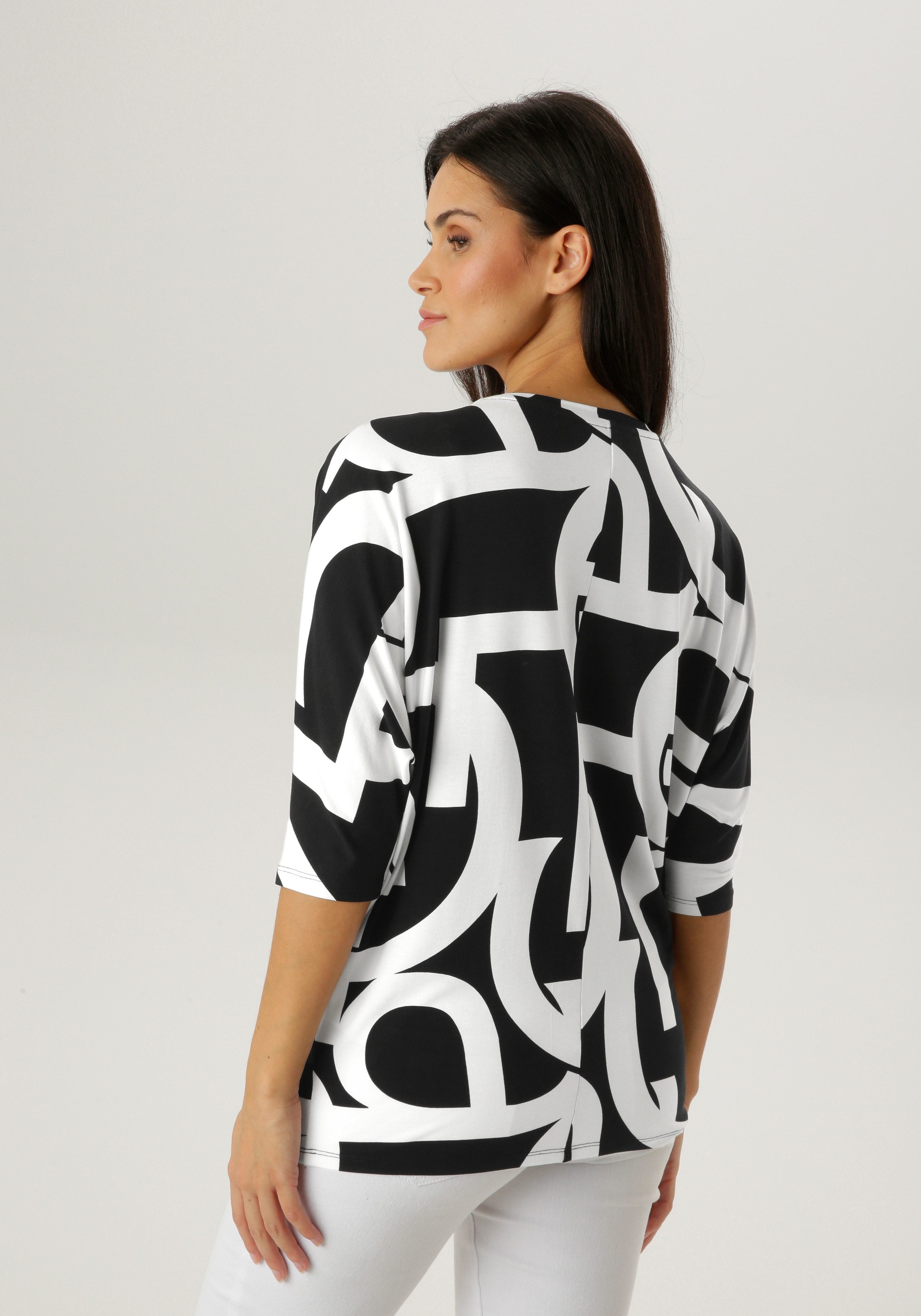 Aniston SELECTED 3/4-Arm-Shirt mit Grafikdruck und günstig online kaufen