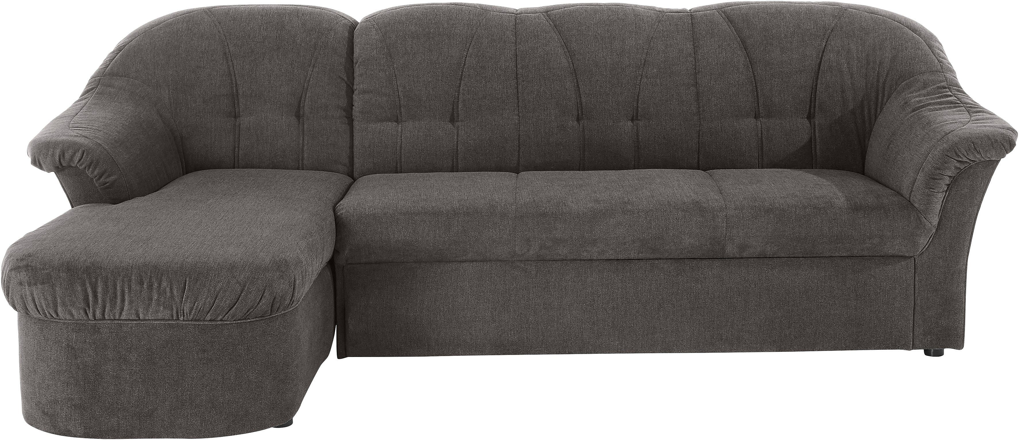 DOMO collection Ecksofa "Pegnitz, elegante Rückensteppung, kompakte Stellma günstig online kaufen