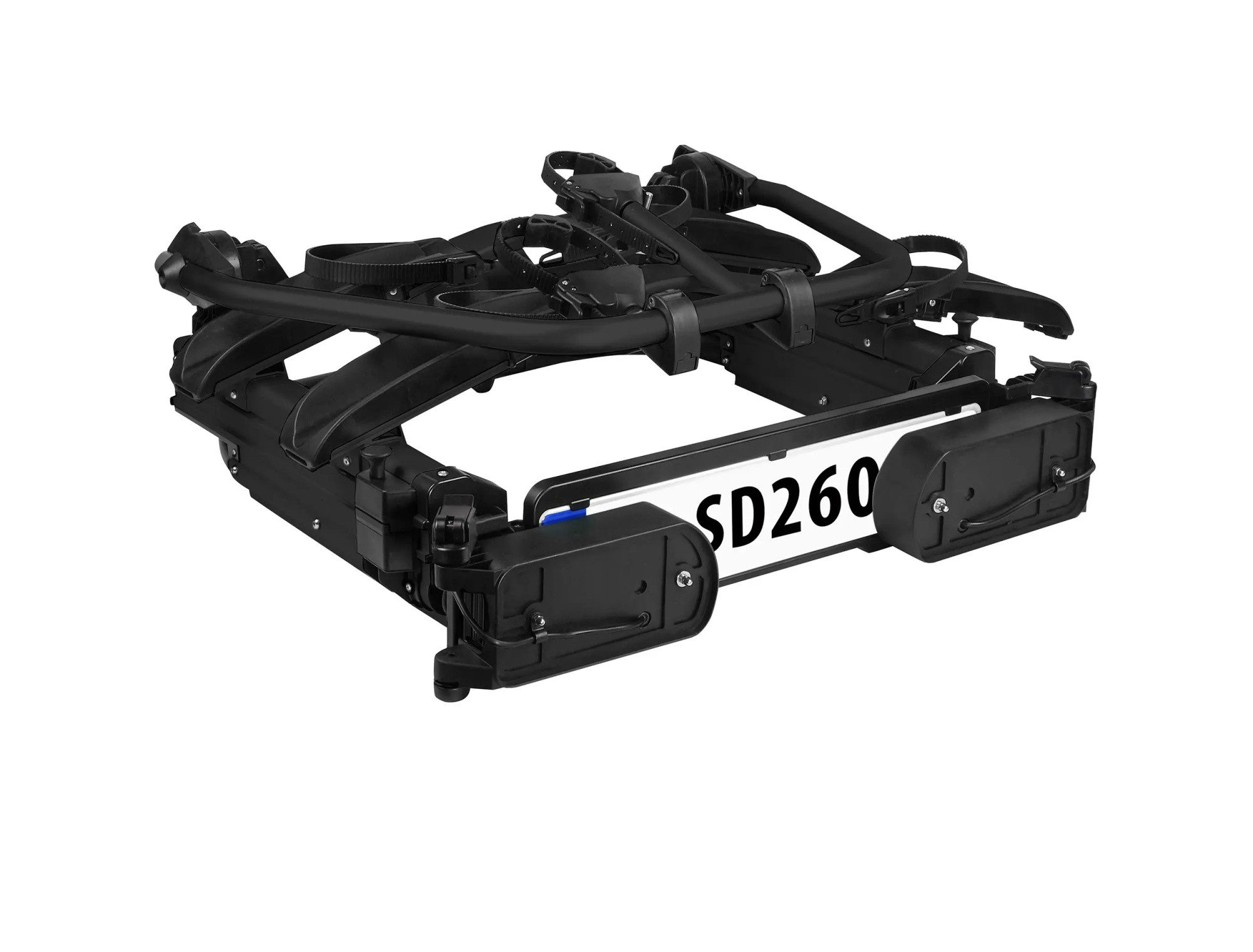 Heckfahrradträger Heckfahrradträger SD260 Fahrradträger Ausziehbar, 2 Räder, Black, Wohnmobile, Kastenfahrzeuge mit Flügeltüren, für E-bike geeignet