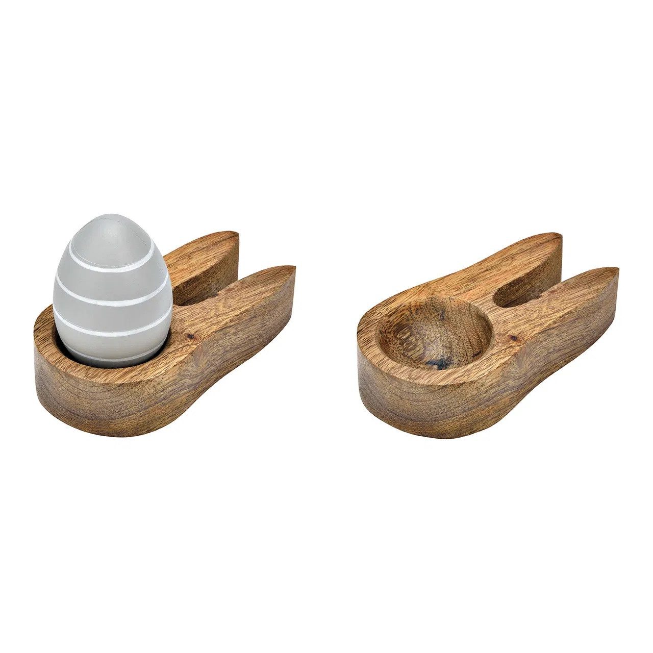 Interdesign24 Eierbecher Osterhase 4er-Set, aus Mangoholz, 4er-Set