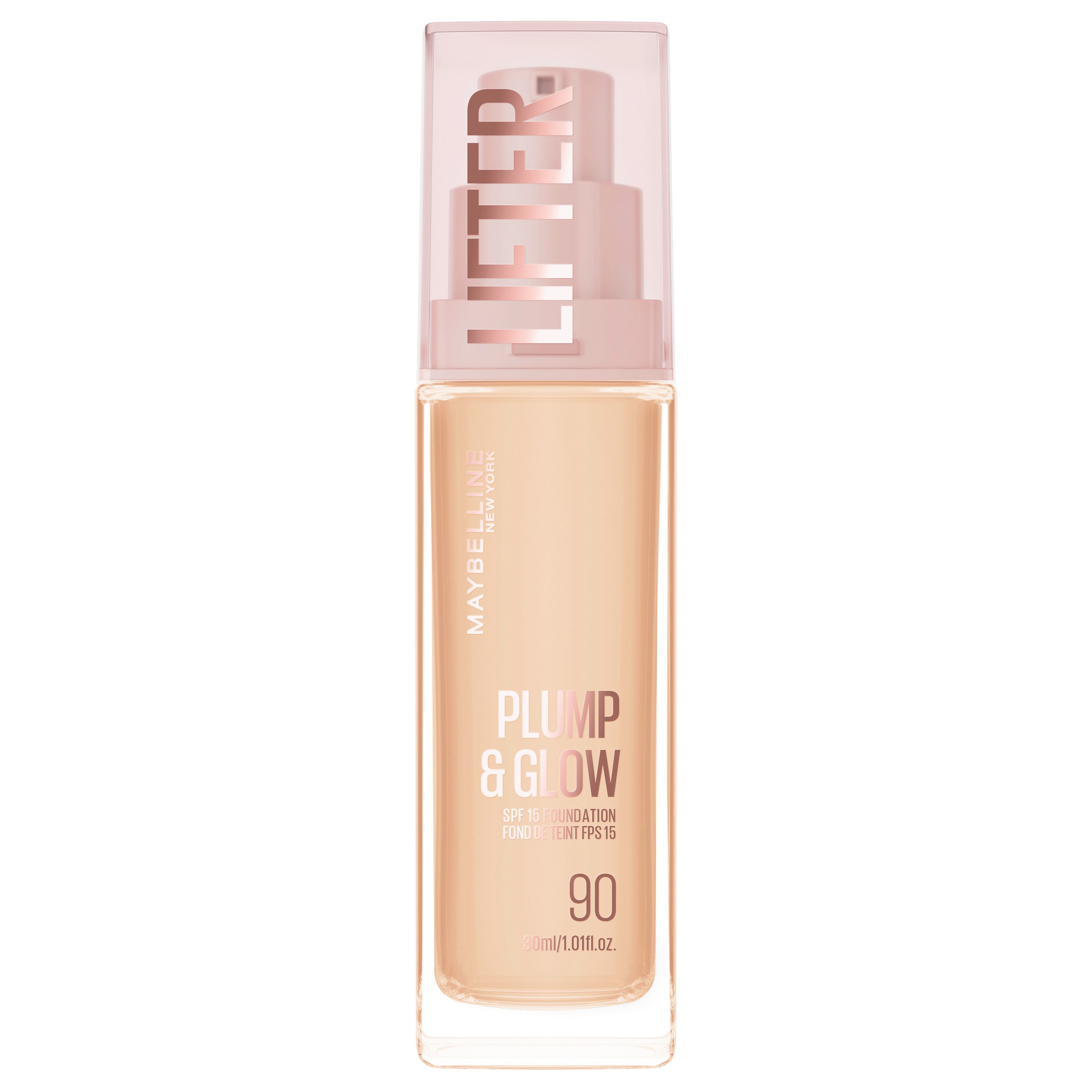 MAYBELLINE NEW YORK Foundation LIFTER PLUMP AND GLOW FOUNDATION, verleiht sofort einen strahlenden Glow