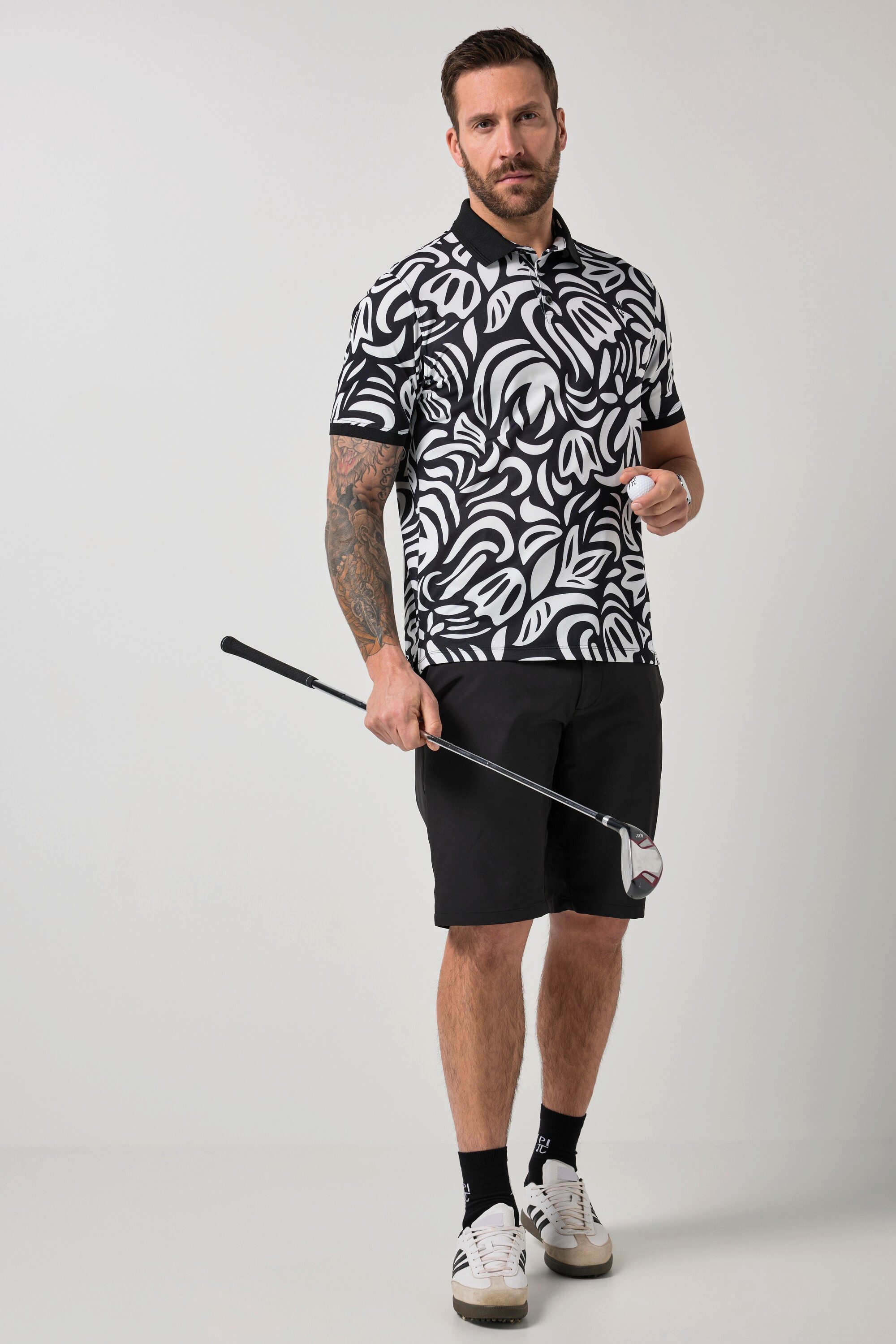 JP1880 Poloshirt Poloshirt FLEXNAMIC® Golf Piqué Alloverdruck
