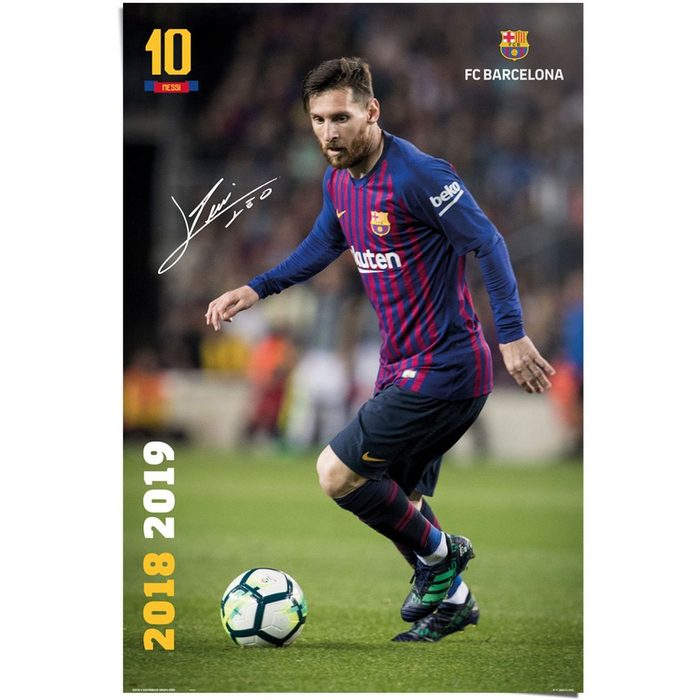 Reinders! Poster Poster FC Barcelona Messi 2018/19 Fußball (1 St)