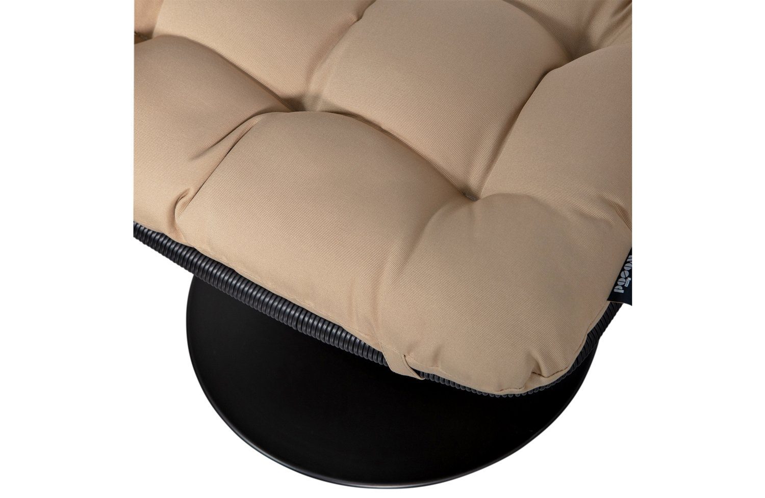 Hocker freistellbar WOOOD IN Drehsessel - - Sand Vive Stoff & OUTDOOR,