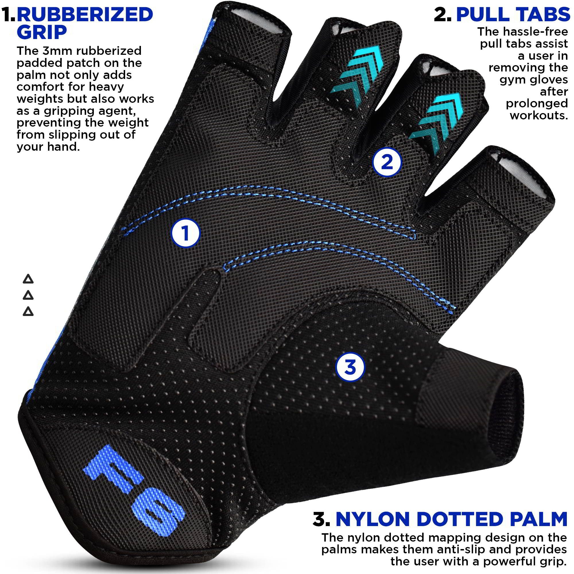 RDX Trainingshandschuhe RDX Fitness Handschuhe, Trainingshandschuhe, Workout Handgelenkschutz – Bild 3 von 5