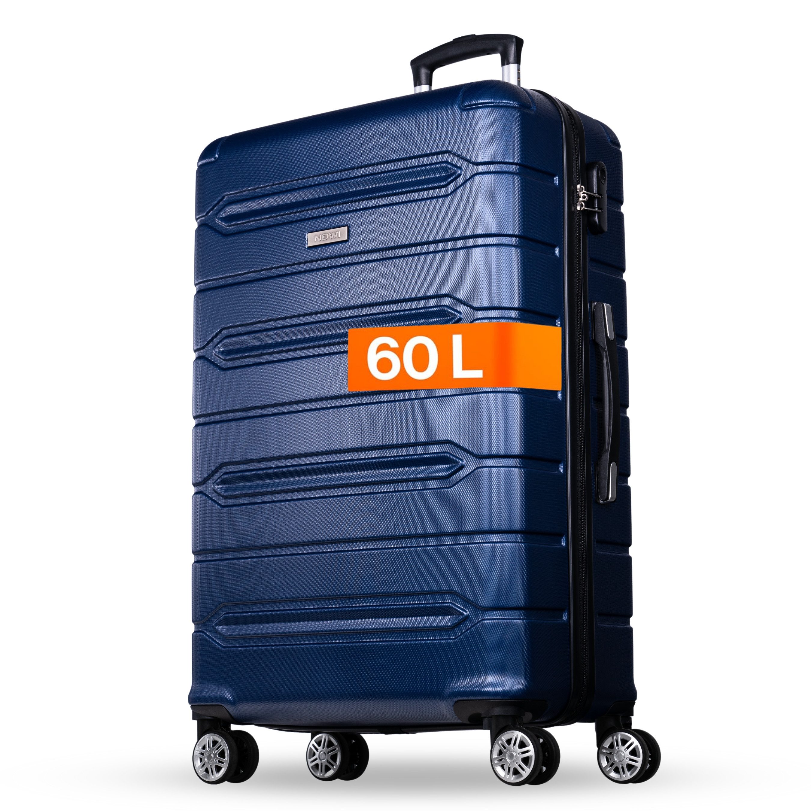 NOWI Hartschalen-Trolley Koffer Hartschalenkoffer mit Zahlenschloss & 8 Rol günstig online kaufen